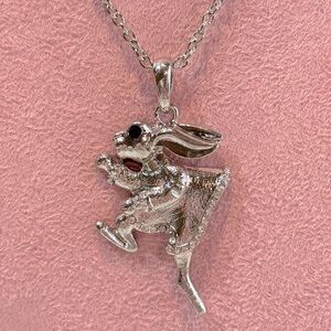 Long Rabbit Pendant‎ Charm Necklace